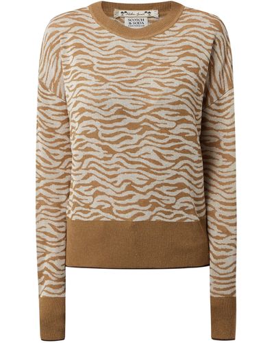 Scotch & Soda Pullover Met Linnen - Naturel