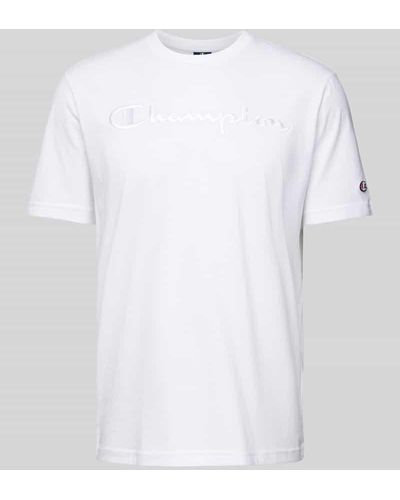 Champion T-Shirt mit Label-Stitching - Weiß