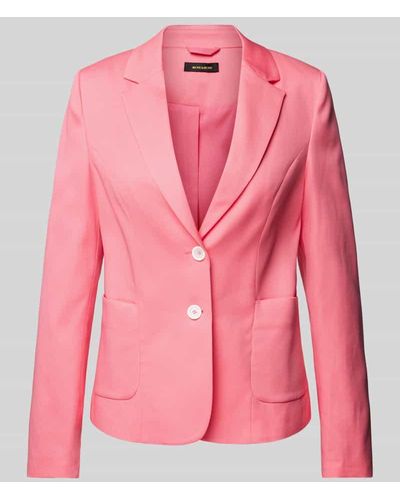 MORE&MORE Blazer in unifarbenem Design - Pink