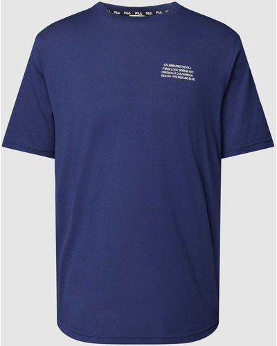 Fila T-shirt Met Ronde Hals - Blauw