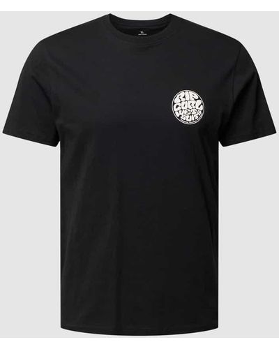 Rip Curl Standard Fit T-Shirt mit Label-Print Modell 'WETTIE ICON' - Schwarz
