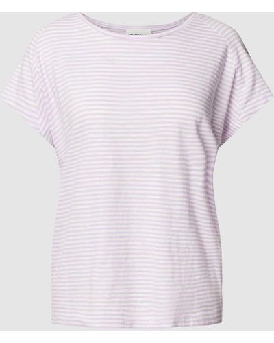 ARMEDANGELS T-shirt Met Streepmotief - Roze