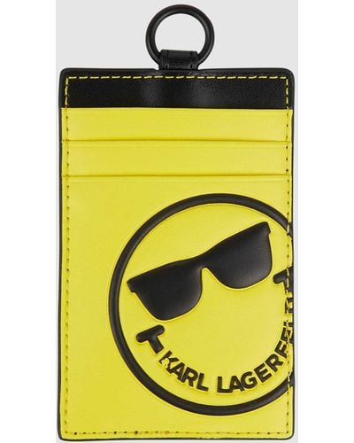 Karl Lagerfeld Pasjeshouder Met Afneembare Draaglus Van X Smiley® - Geel
