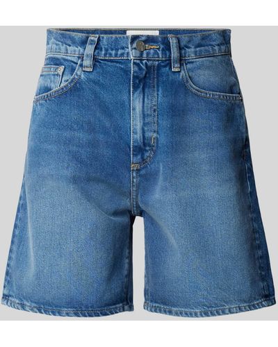 ARMEDANGELS Korte Regular Fit Jeans Met Logodetail - Blauw