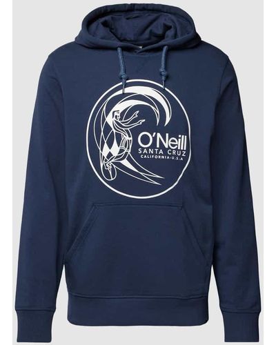 O'neill Sportswear Hoodie mit Label-Print Modell 'Circle Surfer' - Blau