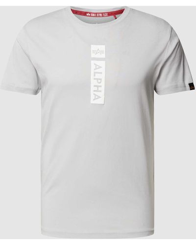 Alpha Industries T-shirt Met Labelprint - Wit