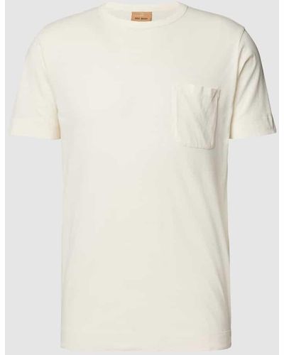 Mos Mosh T-Shirt mit Brusttasche Modell 'Forte' - Weiß