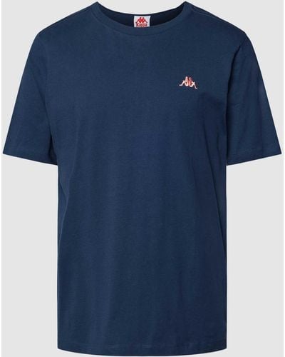 Kappa T-shirt Met Labelstitching - Blauw