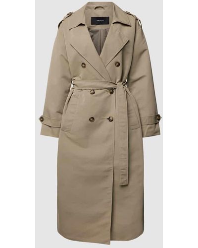 Vero Moda Trenchcoat mit Bindegürtel Modell 'CHLOE' - Natur