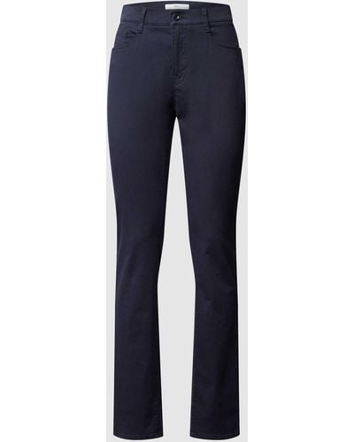 Brax Slim Fit Hose mit Ziersteinbesatz Modell 'Mary' - Blau