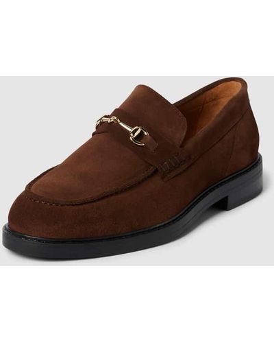 SELECTED Penny-Loafer mit Applikation Modell 'BLAKE' - Braun