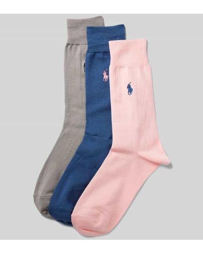 Polo Ralph Lauren Socken mit Label-Stitching im 3er-Pack - Blau