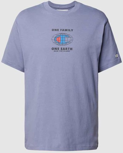 Champion T-Shirt mit Label-Print Modell 'ECO FUTURE CIROLAR' - Blau