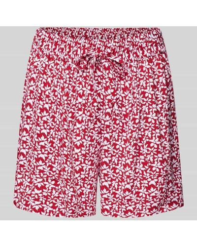 Esprit Shorts mit floralem Muster Modell 'CALUSA' - Rot