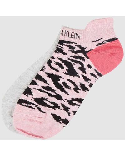 Calvin Klein Sneakersocken aus Viskosemischung im 2er-Pack - Pink