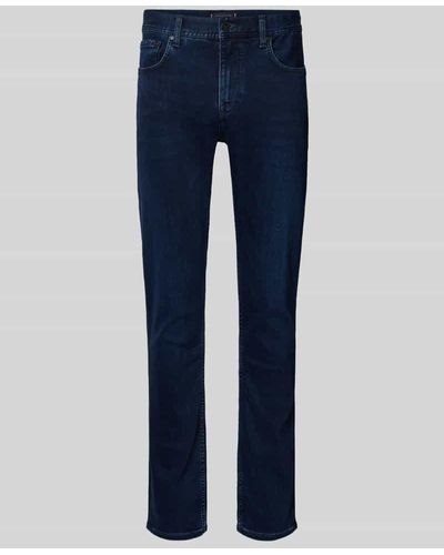 Tommy Hilfiger Straight Leg Jeans im 5-Pocket-Design Modell 'DENTON' - Blau