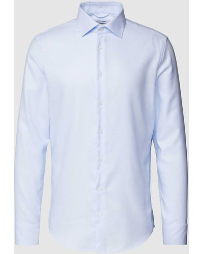 Seidensticker Slim Fit Business-Hemd mit Kentkragen - Blau