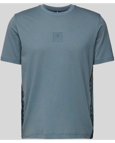 Champion T-shirt Met Labelprint - Blauw