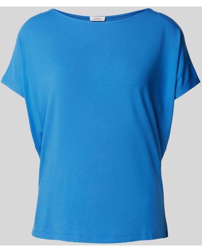S.oliver T-shirt Met Kapmouwen - Blauw