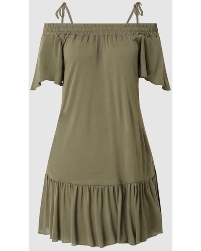 Lascana Cold-Shoulder-Kleid aus Viskose - Grün