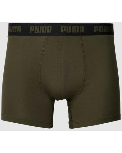 PUMA Trunks mit Label-Detail im 3er-Pack - Grün