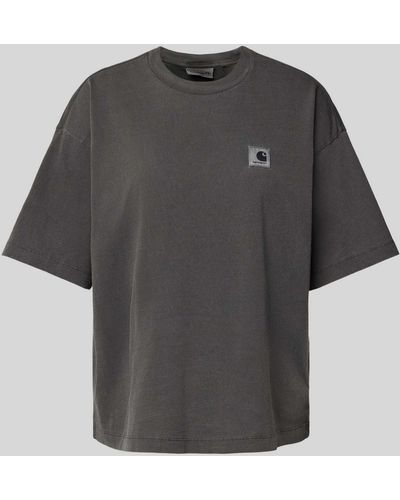 Carhartt Oversized T-shirt Met Labelpatch - Grijs