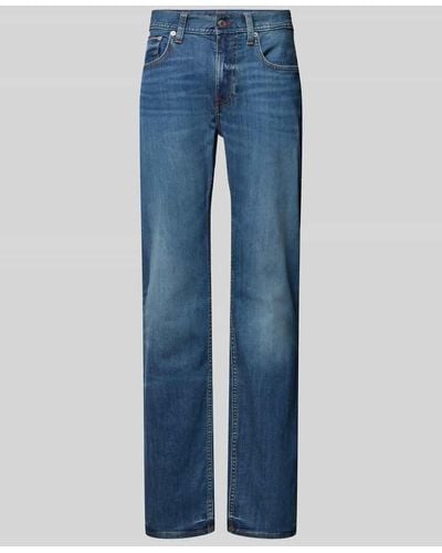 Tommy Hilfiger Regular Fit Jeans im 5-Pocket-Design Modell 'DENTON' - Blau
