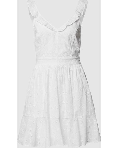 Guess Mini-jurk Met Gebloemd Ajourpatroon - Wit