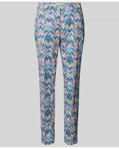 Brax Slim Fit Hose mit grafischem Muster Modell 'MARON' - Blau