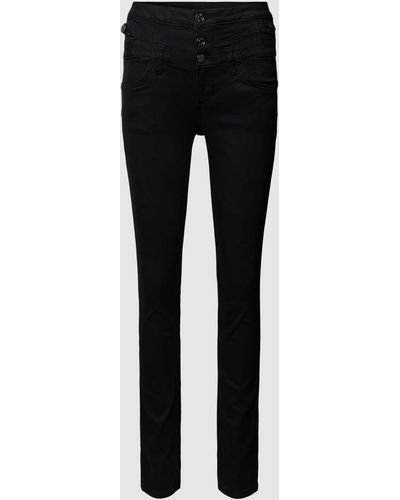 Liu Jo Slim Fit Jeans Met Sierknopen - Zwart