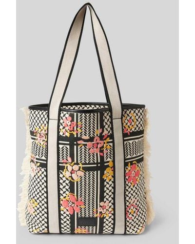 Lala Berlin Tote Bag mit Allover-Muster - Weiß