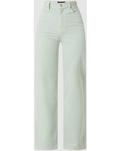 Pieces Wide Leg Ultra High Waist Jeans aus Baumwolle Modell 'Holly' - Grün
