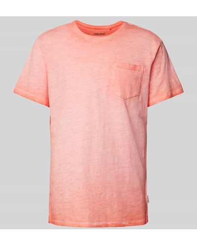 Blend T-Shirt mit Brusttasche Modell 'NOEL' - Pink
