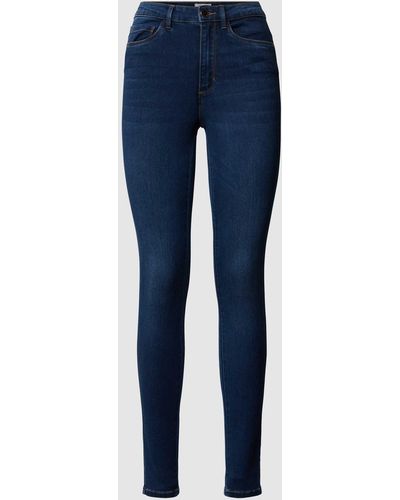 ONLY High Waist Skinny Fit Jeans mit Stretch-Anteil - Blau