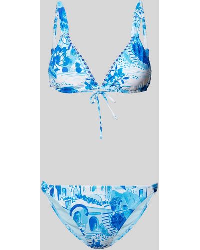 Shiwi Bikini mit Allover-Print Modell 'BINDI' - Blau