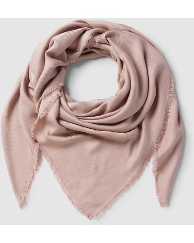 Calvin Klein Sjaal Met Franjes - Roze