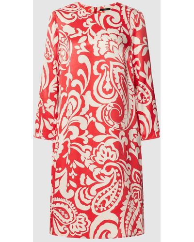 Ouí Knielanges Kleid aus Viskose mit Allover-Muster - Rot