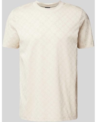 Joop! T-Shirt mit Allover-Label-Print Modell 'Panos' - Grau