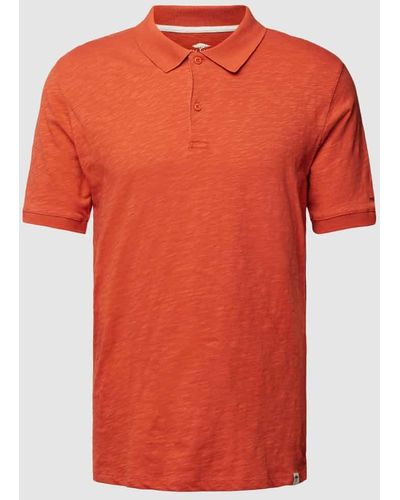 Fynch-Hatton Regular Fit Poloshirt im unifarbenen Design - Orange