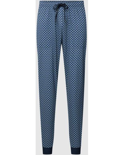 CALIDA Pyjama-Hose mit Allover-Muster Modell 'Remix' - Blau
