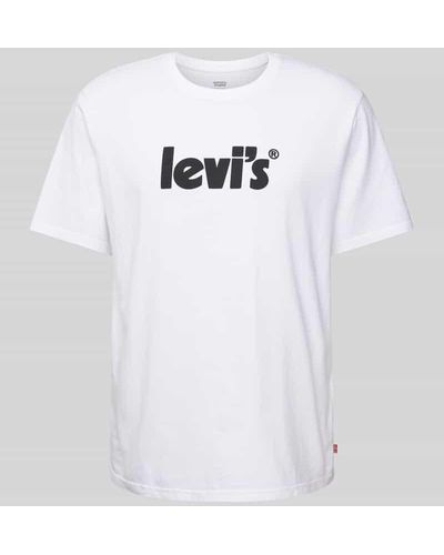 Levi's Relaxed Fit T-Shirt mit Label-Print - Weiß