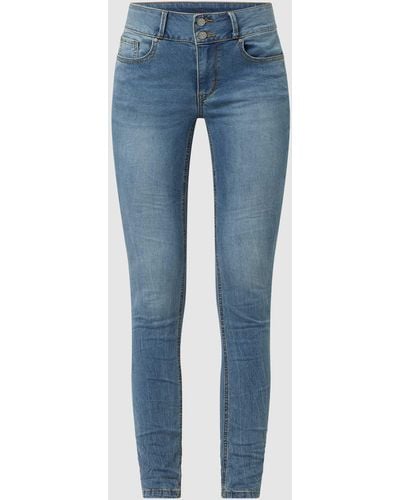 Buena Vista Skinny Fit Jeans mit Stretch-Anteil Modell 'Tummyless' - Blau