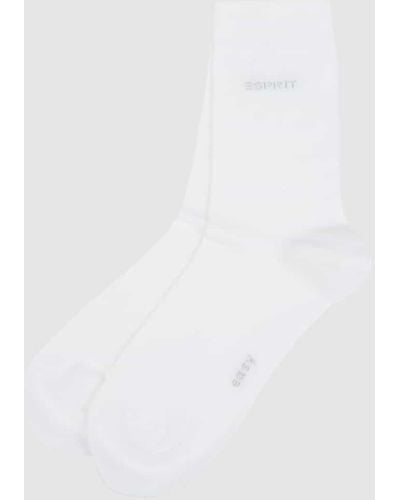 Esprit Socken mit Label-Stitching im 2er-Pack - Weiß