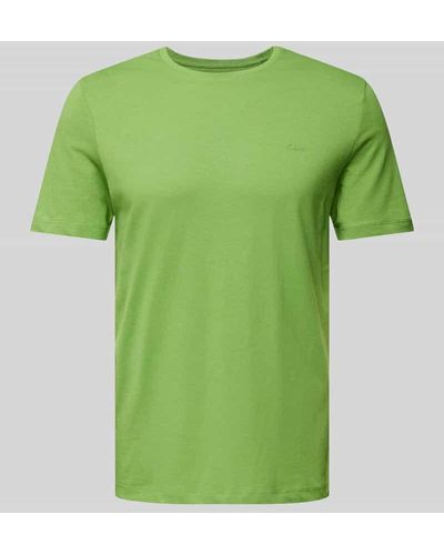 S.oliver T-Shirt mit Label-Print - Grün