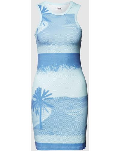 BDG Mini-jurk Met All-over Motief - Blauw