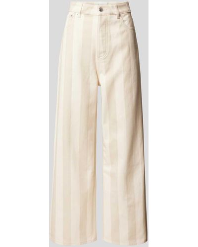 Nanushka Loose Fit Jeans mit Streifenmuster - Weiß