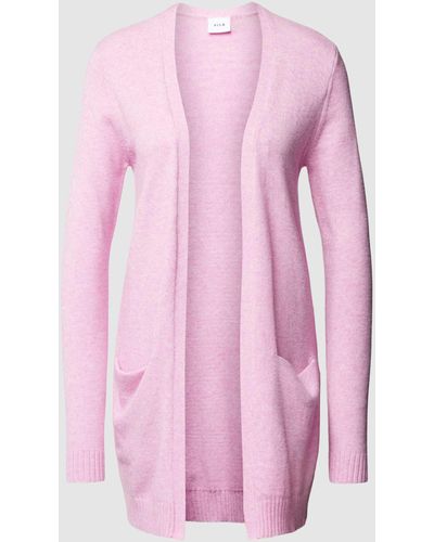 Vila Cardigan mit Eingrifftaschen Modell 'VIRIL' - Pink