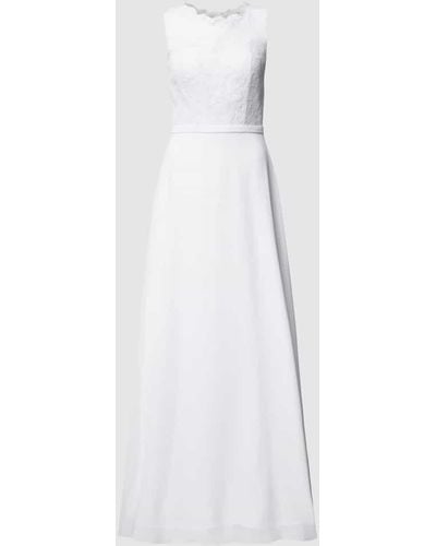 Luxuar Brautkleid aus Spitze und Chiffon - Weiß