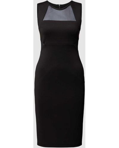DKNY Knielanges Kleid mit Rundhalsausschnitt Modell 'SCUBA' - Schwarz