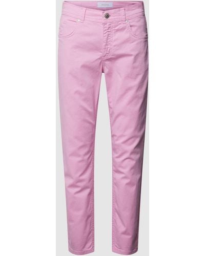 ANGELS Slim Fit Hose mit Knopfverschluss Modell 'ORNELLA' - Pink